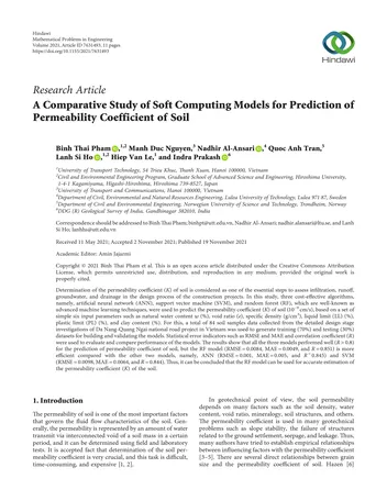 Más sobre Un Estudio Comparativo de Modelos de Computación Suave para la Predicción del Coeficiente de Permeabilidad del Suelo.