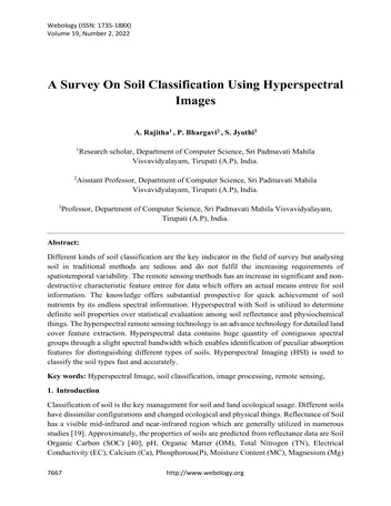 Más sobre Una Encuesta sobre la Clasificación de Suelos Usando Imágenes Hiperespectrales.