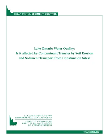 Más sobre Informe de Cielap sobre el Control de Sedimentos