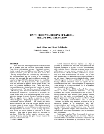 Más sobre Modelado del Comportamiento de Drenaje para el Análisis de Esfuerzos Dinámicos Efectivos por Condición No Drenada.