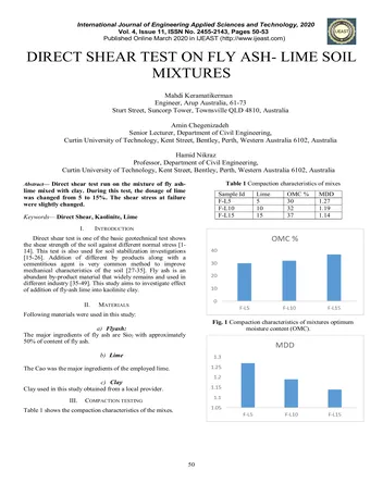Más sobre Prueba de Corte Directo en Mezclas de Ceniza Volante- Cal Suelo