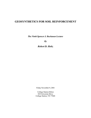 Más sobre Geosintéticos para el Refuerzo del Suelo.