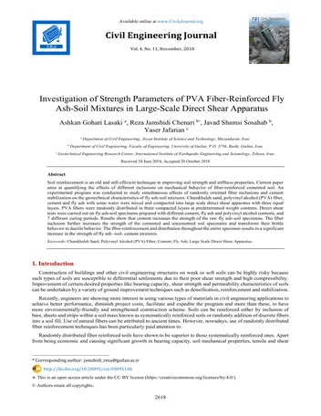 Más sobre Investigación de los Parámetros de Resistencia de Suelo Reforzado con Fibras de PVA