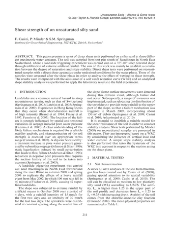 Más sobre Resistencia al Corte de un Suelo Silty No Saturado
