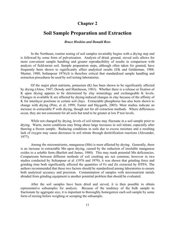 Más sobre Preparación y Extracción de Muestras de Suelo.