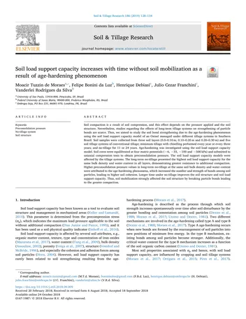 Más sobre Investigación sobre Suelos y Labranza 186 (2019) 128–134