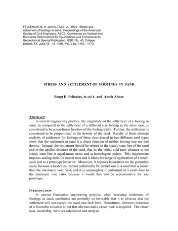 Más sobre Estrés y Asentamiento de Zapatas en Arena